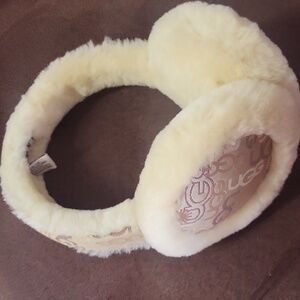UGG Cream and Tan Earmuffs